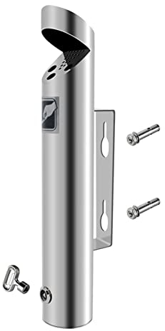Aschenbecher, winddichter Aschenbecher, freistehender Aschenbecher, abschließbarer Wand-Aschenbecher aus Metall, kommerzieller Wand-Aschenbecher, Edelstahl-Zigarettenbehälter, Garten-Terrasse, Zigaret