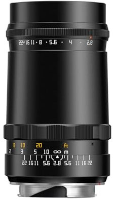 TTARTISAN 100mm F2.8 Objectif d'appareil Photo Plein Format Mise au Point Manuelle Unique Savon Bubble Bokeh Camera Lens pour Nature et Portrait pour Monture Leica M