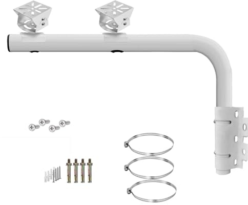 WiTi Heavy Duty Dual Mount 40CM Armhalterung für Kameras, Langer Pfosten mit 2 Halterungen für CCTV-Sicherheitsüberwachungssystem, Projekt- und Lösung für Zuhause, drinnen und draußen