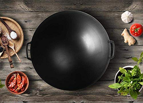 Wok para inducción Wok de Acero Inoxidable 304 Sartén Antiadherente multifunción Sin Recubrimiento Olla de Humos sin Aceite Cocina de inducción Estufas de Gas Wok de Pantalla compl