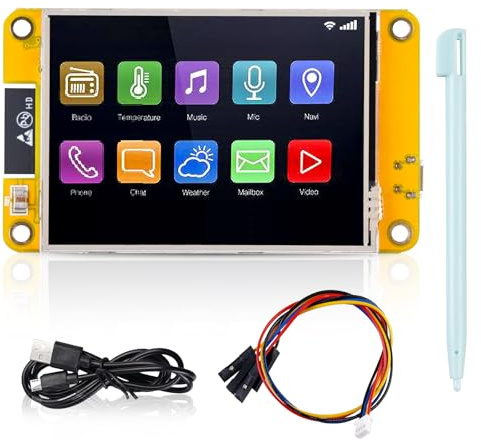 BYZESTY ESP32 Display, 2.8 Zoll 240 x 320, ESP32 Entwicklungsboard mit WiFi und Bluetooth, TFT Touchscreen Modul kompatibel mit Arduino/LVGL