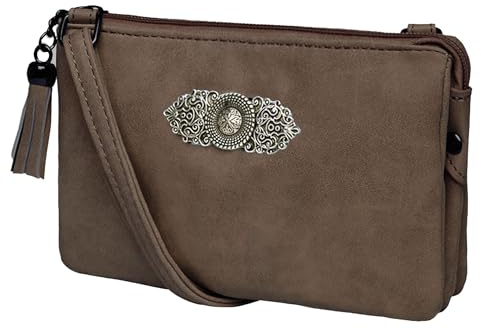 Moschen Bayern Trachtentasche Dirndltasche Damentasche Handtasche Umhängetasche Ledertasche - Reh Braun