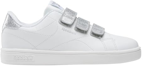 Reebok Court Clean Hook & Loop Straps Zapatillas Deportivas, Color Blanco, Blanco y Plateado, Talla 28 EU, Blanco y Plateado, 28 EU