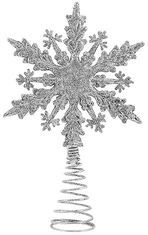 MAGICLULU Sternbaumspitze aus Glitzernder Weihnachtsstern Weihnachtsbaumspitze mit Stern Baumstern-Dekoration für Weihnachten Weihnachtsstern-Ornament Festtagsdekoration für Hause