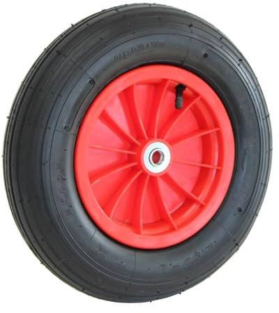 Oypla 14 3.50-8 Plastic Rim Wheelbarrow Replacement Pneumatic Tyre Wheel