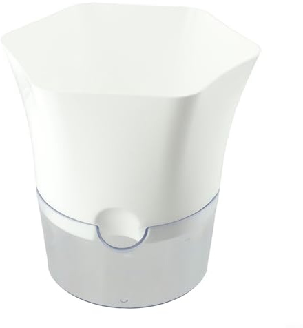 Pot de fleurs moderne à arrosage automatique, pot de fleurs en plastique pour intérieur et extérieur, avec réservoir d'eau, design double couche, pour décoration de maison, jardin, bureau, balcon, 3