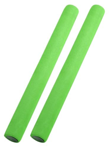 2 Pieces Relay Baton Foam Track Field Relay Baton Track and Field Relay Batons Field Race Track Baton Field Race Batons Race Equipments, Green