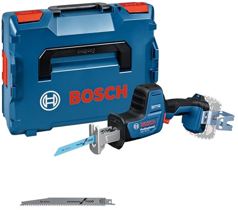 Bosch Professional 18V System Akku Säbelsäge GSA 18V-24 (inkl. S922EF, S2345X, Leiterhaken-Set, L-BOXX)