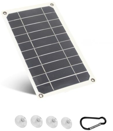 Risegun Cargador solar, panel solar, 5 V, 10 W, cargador solar portátil USB para teléfonos móviles, tabletas, bancos de energía, IP64 resistente al agua, para senderismo, camping, exterior