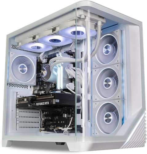 ionz Gaming PC Desktop | Ryzen 7 5800X | NVidia RTX 5070 | 32GB RAM | 1Tb NVME SSD | 360 AIOmm | 650W 80+ PSU | Windows 11 | WiFi - Venus Flow - White