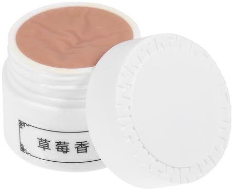 POPETPOP Crème Dissolvante pour Extensions de Cils 12 G Dissolvant de Colle pour Faux Cils Démaquillant Doux Blanc Parfum Fraise Soin des Yeux Adapté au Maquillage