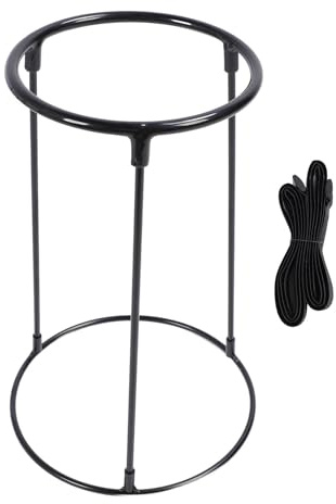 Reise-Djembe-Ständer, afrikanischer Trommelständer, leichter tragbarer Djembe-Bodenständer aus Kohlenstoffstahl mit Metallringen und -gurten, für Zuhause und Geschäfte,