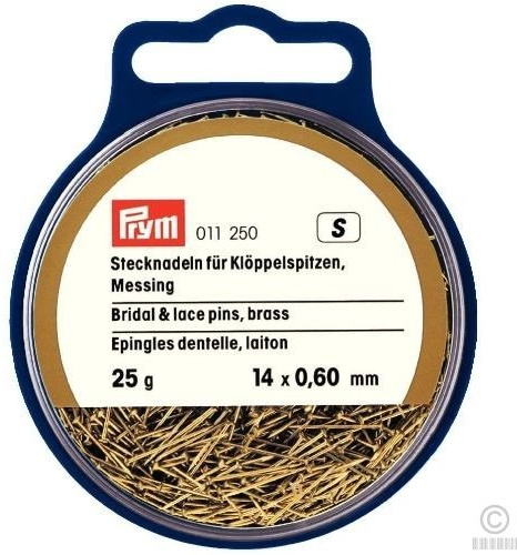 PRYM 0,60 x 14 mm 25 g Gerade Messing Pins, Messingfarbe