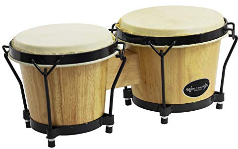World Rhythm BON7 nybörjare ek Bongo trummor i naturlig finish Bongos Utan väska Naturligt