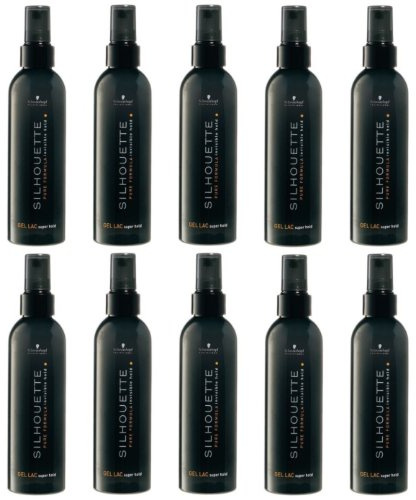 10 x Schwarzkopf Silhouette Super Hold Gel Lac 200 ml.