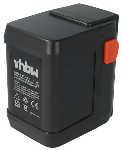 vhbw Akku Ersatz für Gardena 8835 | 8839, 8839-20, 8835-20, 8835-U, 8835-00.701.00 für Grasschere, Strauchschere (3000mAh 18V Li-Ion)