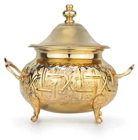 Saharashop Orientalische Minz-/ Zuckerdose FES Gold
