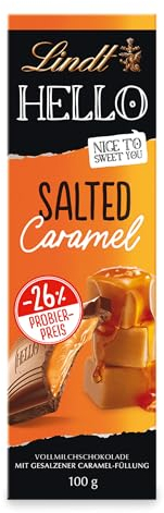 Lindt Schokolade HELLO Salted Caramel, Promotion | 6 x 100 g Tafel | Vollmilch-Schokolade mit gesalzener Karamell-Füllung | Schokoladentafel | Schokoladengeschenk