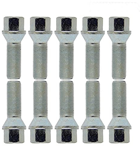 10x Radschrauben Radbolzen Kegelbund M14x1,25 50mm kompatibel mit BMW X5 X6 1er 2er 3er 4er 5er 6er 7er X3