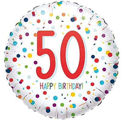 EU Confetti Bday 50 - Standard Circle