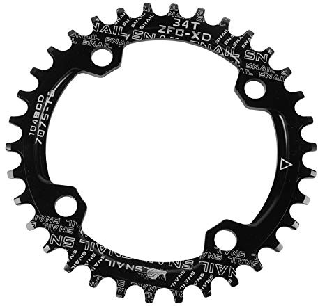 Newgoal Fahrradkettenglied 32T / 34T / 36T / breites und schmales Kettenrad/BCD 104 Kettenscheibe, verwendet für Rennräder und Mountainbikes, modifizierte Einzelkettenscheibe