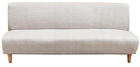 CHNSHOME Sofabezug ohne armlehnen Stretch Armlose sofaüberwurf Sofahusse Ohne Armlehne 2 sitzer Sofa Abdeckung Schlafsofa bezug