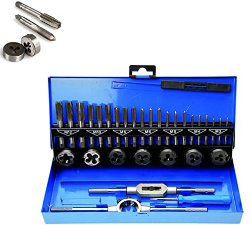 YRHome 32tlg, Gewindeschneider Gewindeschneidsatz Gewindeschneid Gewinde SchneiderSatz Bohrer Werkzeug Set
