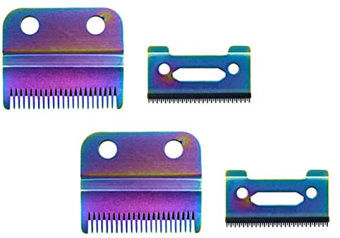 Mikinona 2sätze Haarschneiderklingen Ersatzklingen Für Haarschneidemaschinen Rasierer Klingen Für Elektrische Haarschneidemaschinen Friseurbedarf Aus Karbonstahl Mit Zwei Löchern Für