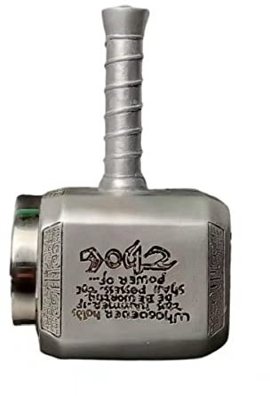 TOVEEM Creative 3D Hammer Beer Cup Built-in Bottle Opener Coffee Cup Stainless Steel Resin Personality Boy Exquisite Cup (Silver)