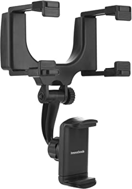 InnovaGoods® Supporto per smartphone per specchietto retrovisore Stropp, tiene il tuo cellulare in modo sicuro e stabile, con design ergonomico e facile da installare, ideale per guidare.