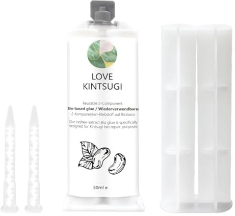 Bio Epoxy Kintsugi Set Kleber, Lebensmittelecht Kintsugi Reparatur Set Kann Gebrochene Keramik Schnell Binden, es Kann Glas und Keramik Binden und Kann auch für Holz und Metall Verwendet Werden