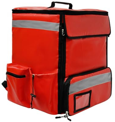70L XL Large Insulated Food Delivery Backpack Expandable with 4 Cups Holders Cooler Bag Waterproof Pizza Bag for Uber Eats Thermal Food Bag for Bike for Beach, Picnic, Camping UberEats Doordash