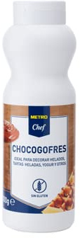 Siropes Para Decorar Helados y Postres, Ideal Tambien para Batidos. Topping Con Buena consistencia Sobre El Postre o Helado 1000 gr. (CHOCOLATE PARA GOFRES, 3 Botellas)