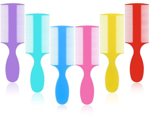 Singhoow 6 Pcs Baby Double Sided Fine Teeth Comb Dandruff and Lice Pet Flea Comb for Newborn Babies Adults Pets Baby Shower Gifts
