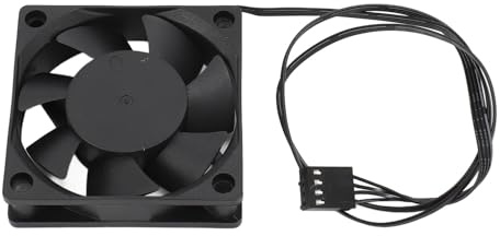 Computer Case Fan, 60 mm 4-Pin PWM Dual Ball 7 High Pressure Fan Case Fan, 24.9 DBA Low Noise, Fan Speed 3000 RPM ±10%, 12.7 CFM