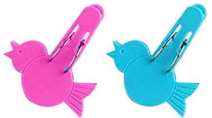 Lot de 10 pinces à linge en forme d'oiseau pour papier photo - Coupe-vent - Couleurs aléatoires - Qualité supérieure - Nice et professionnel