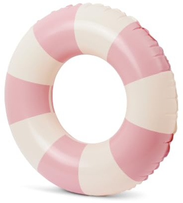 Inflatable Swimming Ring for Kids, Teens & Adults - Durable PVC Pool Float & Swim Ring for Beach, Holiday & Pool Parties | Quick Inflate & Deflate (Pink, Large)