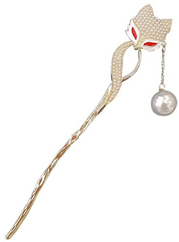 BELLIFFY Metall Haarnadel Fuchs Design Für Frauen Haarknotenstab Aus Sicherer Legierung Vintage Stil Für Alltag Und Festliche Anlässe