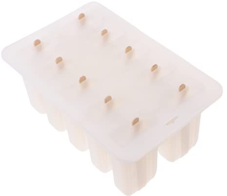 SHOWERORO Ice Cream Mold Silicone Popsicle Mold Wooden Sticks for DIY Homemade Ice Pops for Boys and Girls Parties and Summer Treats