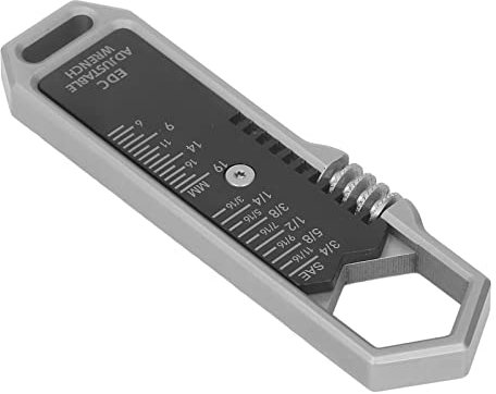 Mini Adjustable Wrench, Pocket Door Wrench Plumbers Wrench EDC Adjustable Wrench Alloy Steel Mini Wrench Adjustable Size 9‑16mm Metal Small Wrench Multitool Pocket Tools