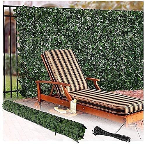 Haie artificielle de lierre pour jardin, rouleau de brise-vue grande taille (0,5 x 1 m, 2 x 3 m)
