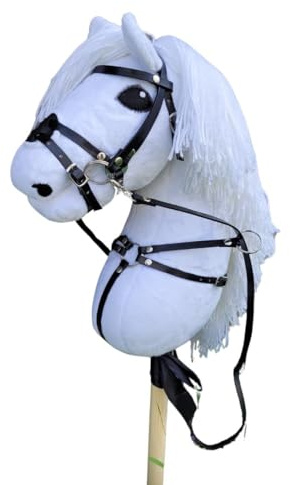 Magic Hobby Horse WEISS 1 mit Kopf + Brustband GRATIS! / A3