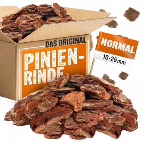 Pinienrinde Mittel 10-25 mm 140L (2x70L) Premium Pinienmulch aus Mittelmeerkiefer – Dekorativer Rindenmulch mit angenehmem Duft – Für besseren Luft- & Wasserhaushalt im Boden – Gartenmulch Pinie