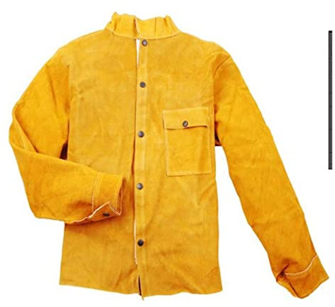 MKHFP Schweißschutzausrüstung Schweißschweißkleidung Leder Overalls Feuerwehrleitende Anti-Fire-Schweißkleidung Anti-Wear-Kleidung für Hersteller, Schweißer, Heimwerker(Jacket,XX-Large)