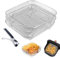 Air Fryer Racks Heißluftfritteuse Zubehör 3 Layers Stapelbar Körbe für Airfryer 304 Edelstahl Grillrost Heißluftfritteuse Airfryer Grillpfanne für Cosori Ninja (20x20x9cm)