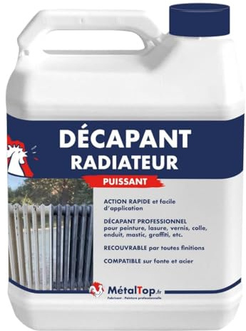 Metaltop - Decapant Radiateur - 20 L - Spécial peintures anciennes, vernis et revêtements thermorésistants