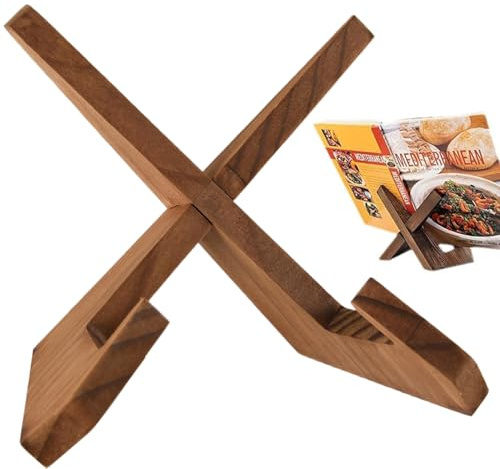 Recipe Book Stand for Kitchen,Wooden Cookbook Holder for Display Stand,Reading Hands Free Stand Cookery Book Stand for Cooking Kitchen,Cookbook Stand for Reading Hands Free