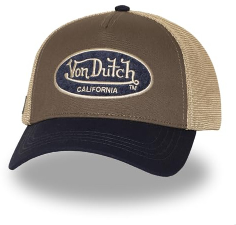 Von Dutch Tricolour Oval Logo Cap Basecap Baseballcap Trucker Meshcap Damen/Herren - Snapback, mit Schirm, Schirm Frühling-Sommer Herbst-Winter Frühjahr