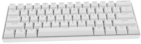 Gatuida Clavier Mécanique Filaire 61 Touches Blanc Abs pour Jeu | Rétroéclairage Rgb, Retour Tactile, Format Compact, Compatible Ordinateur Portable et PC
