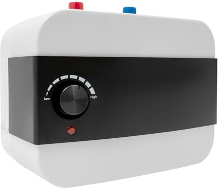Durchlauferhitzer mini 220V 1500W Kleindurchlauferhitzer, 6L, druckfest, Sofort Warmwasserboiler mit LED-Temperaturanzeig Warmwasserbereiter fürs Handwaschbecken, Bad, Küche (Modern)